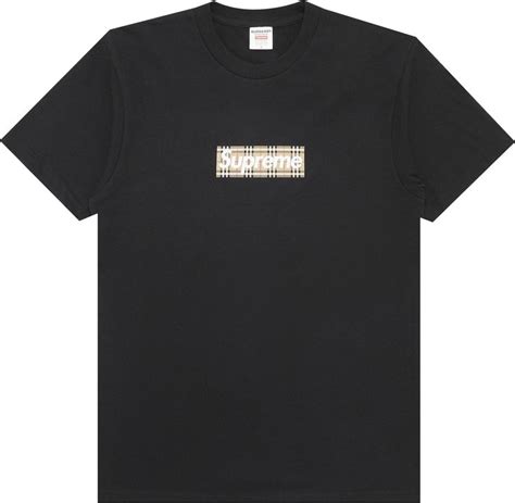 supreme burberry box logo black|supreme x Burberry goat.